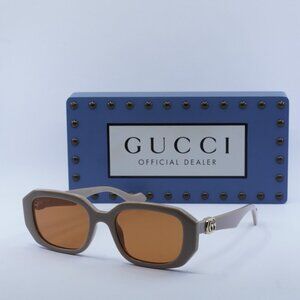 Gucci GG1535S 003 Geometric Sunglasses - Nude\Brown